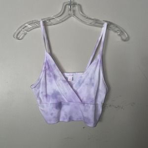 Purple and white tie dye bralette